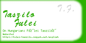 taszilo fulei business card